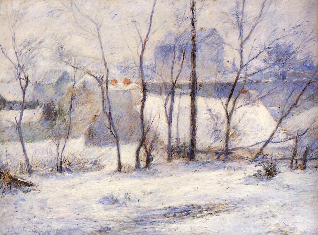 Winter Landscape, Effect of Snow - Paul Gauguin Painting